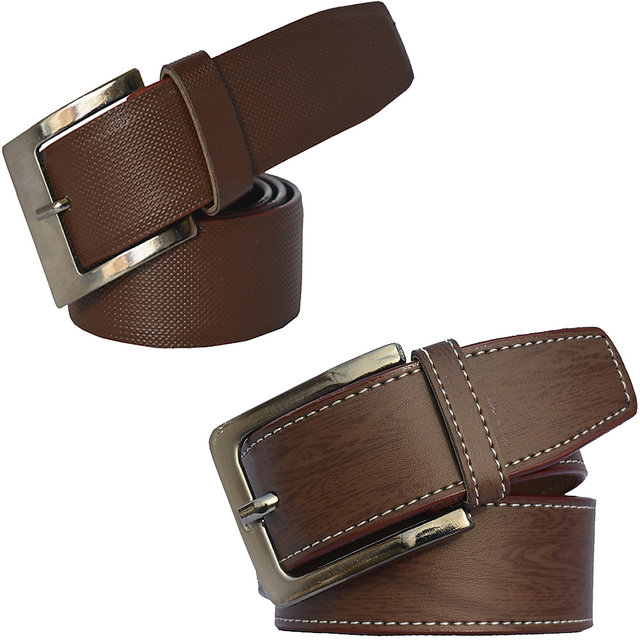 Sunshopping men's Brown Needle Pin Point Buckle belt