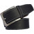 Sunshopping mens black and brown leatherite needle pin point buckle belt  (combo)