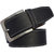 Sunshopping mens brown and black leatherite needle pin point buckle belt  (combo)