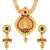 Asmitta Traditional Laxmi Pendent Gold Plated Opera Style Necklace Set For Women