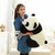 Multi Soft Fabric India Kid's Baby Panda Stuffed Soft Plush Toys (26 cm, White  Black)