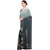Meia Grey Georgette Self Design Saree With Blouse