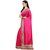 Meia Pink Raw Silk Self Design Saree With Blouse