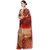 Meia Red Georgette Self Design Saree With Blouse