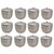 Comet Metal  Multipurpose Storage Container Set of 12 Pcs /Pc 450 ml with Silver Finishing
