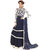 for women's ( FASHION CARE Present Resham embroidered with Stone work Georgette Semi-Stitched Anarkali Suit for women's color Top - Navy Bluewhite Bottom - Navy Blue Dupatta - Navy Blue Occasion - party wearoccasion wearfestival wearspecial l