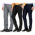 Gwalior Pack Of 3 Formal Trousers - Black, Blue, Light Grey