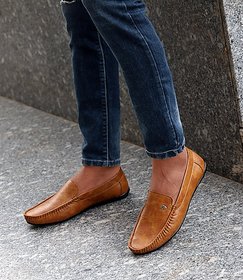 Evolite Tan Stylish Loafers, Smart Casuals for Men and Boys