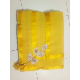 yellow marble desinger saree with blouse piece