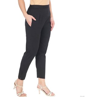 womens black cigarette pants