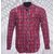 Men's Off-Red Regular Fit Pattent Casual Shirt