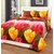 Polycotton Designer 3D Double Bed Sheet With 2 Pillow Covers - Red