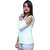Badge Casual 3/4 Sleeve, Cut Sleeve, White Color, Top for Girl's and Women's
