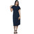 Badge Party Navy Blue Color, On Knee Length Dress for girl's and women's