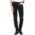 Rock Hudson Men's Regular Fit Black Denim Jeans - Knee Slit
