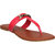 Flora Comfort Red Flat Sandal