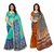 Fabwomen Multicolor Net Printed Saree With Blouse