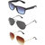 Zyaden Combo of 3 Wayfarer Sunglasses