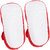 Neska Moda Baby Boys and Girls Checks Red Cotton Velcro Anti Slip Booties For 0 To 12 Months