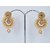 Golden coloured Ethnic wear Earrings with Pearl Border For girls and women