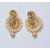 Golden coloured Ethnic wear Earrings with Pearl Border For girls and women
