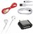 Combo of Wired Earpod Earphone, Data Cable, Aux Cable and OTG Adapter (Multicolor)