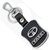 Premium Quality Leather Keychain Compatible for TATA with Chrome Metal Locking Key chain