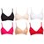 Pack Of 6 Low Price Mall Plain Multi Color Bra