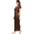 Be You Brown Satin Solid Women's Night Gown / Nighty