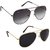 Silver Kartz Combo of 2 Wayfarer Unisex Sunglasses(scm22//Black)