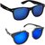 Silver Kartz Combo of 2 Wayfarer Unisex Sunglasses(scm46//Blue//)