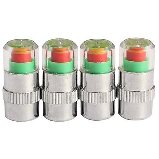 4PCS Car Auto Tyre Pressure Monitor Valve Stem Caps Sensor Indicator Eye Alert Diagnostic Tools Kit