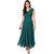 WC-1606 Westchic GREEN V-Neck Long Dress