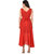 WC-1608 Westchic RED V-Neck (Belt) Long Dress