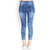 Rock Hudson Women's Denim Jeans - Contemporary Regular Fit Denims for Women - Washed Mid Rise Ankle Length Jeans -  Badal Wash