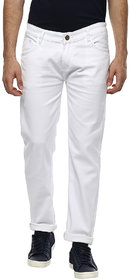 Urbano Fashion Men's Stretchable Slim Fit White Jeans