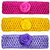 Crochet Cutwork Flower Baby Headband ( Pink , Yellow , Purple ) 3 Pcs Set