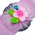Crochet Cutwork Flower Baby Headband ( Pink , Peach , Blue ) 3 Pcs Set