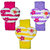 Crochet Cutwork Flower Baby Headband ( Red, Pink, Blue, Pink, Purple, Yellow ) 6 Pcs Set