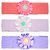 Crochet Cutwork Flower Baby Headband ( Peach , White , Purple ) 3 Pcs Set