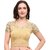 Janasya Women's Cotton Lycra Stretchable Readymade Blouse (BL039-51BEIGE)