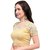 Janasya Women's Cotton Lycra Stretchable Readymade Blouse (BL052-83BEIGE)