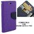 Mobimon Stylish Luxury Mercury Magnetic Lock Diary Wallet Style Flip Cover Case For RedMi Note 5 Pro - Purple