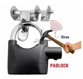 SAIMA Alarm Padlock Electronic Alarm Lock for Door/Bicycle/Motorbike - Black