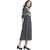 Texco Women Grey & Black Cotton Round neck 3/4 sleeve Printed Dress