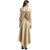 Texco Women Golden Beige Polyester lycra Halter neck Fashion sleeve Solid Dress