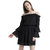Texco Women Black Summer cool Off shoulder Layered Solid Dress