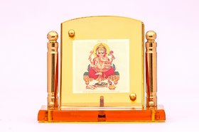 Decarate 24CRT Gold Plated Foil Ganesha Car Dashboard Frame (Pillar)