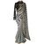 Srk Black And White Color Georgette Printed Saree