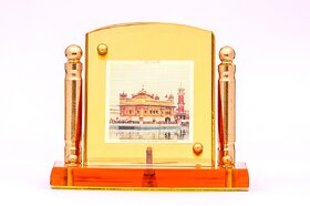 Decarate 24CRT Gold Plated Golden temple Car Frame (Pillar)